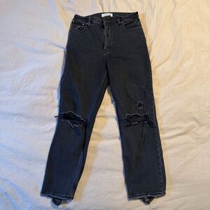 Black Distressed Jeans